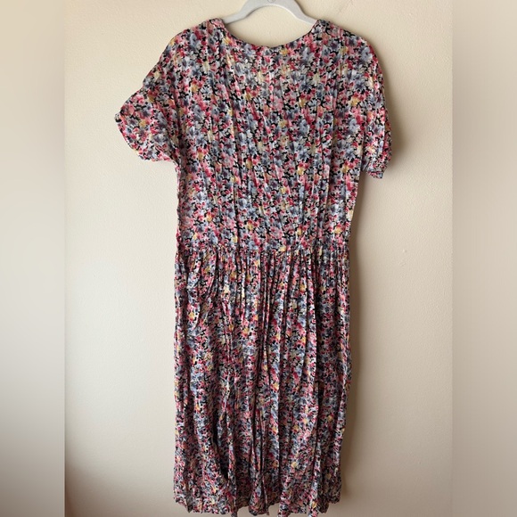 100% cotton 90s vintage mom dress - Picture 2 of 4